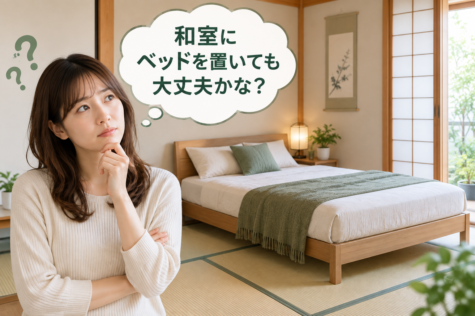 和室にベッドを置いても大丈夫か考えている