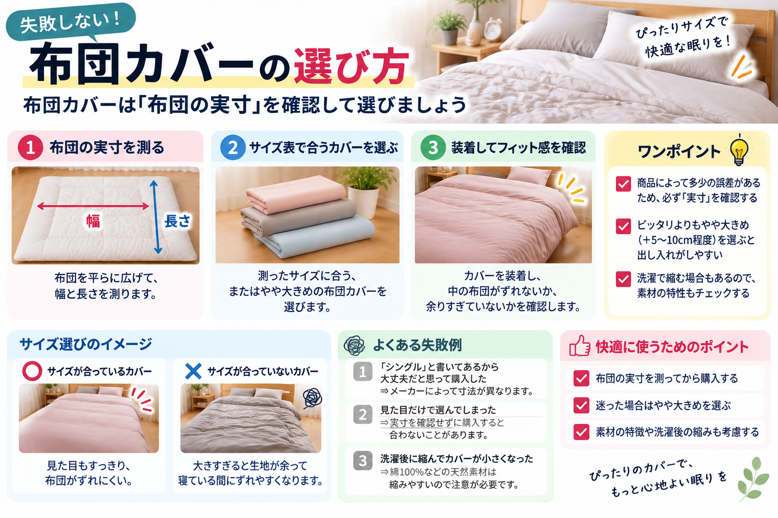 失敗しない布団カバーの選び方