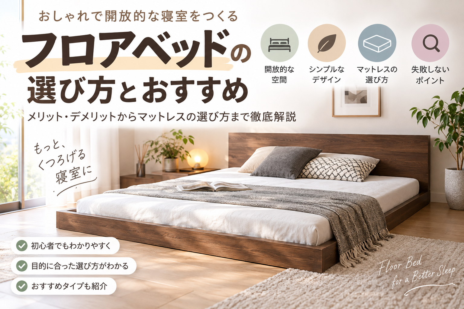 おしゃれなフロアベッドの選び方