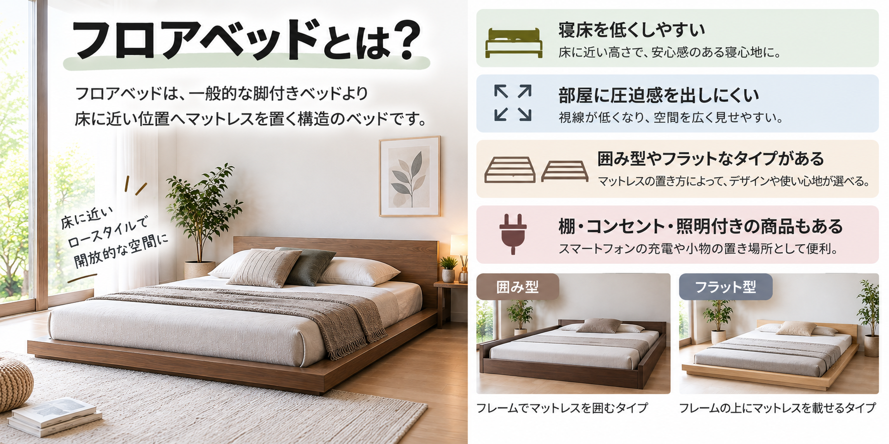 フロアベッドの特徴と選び方