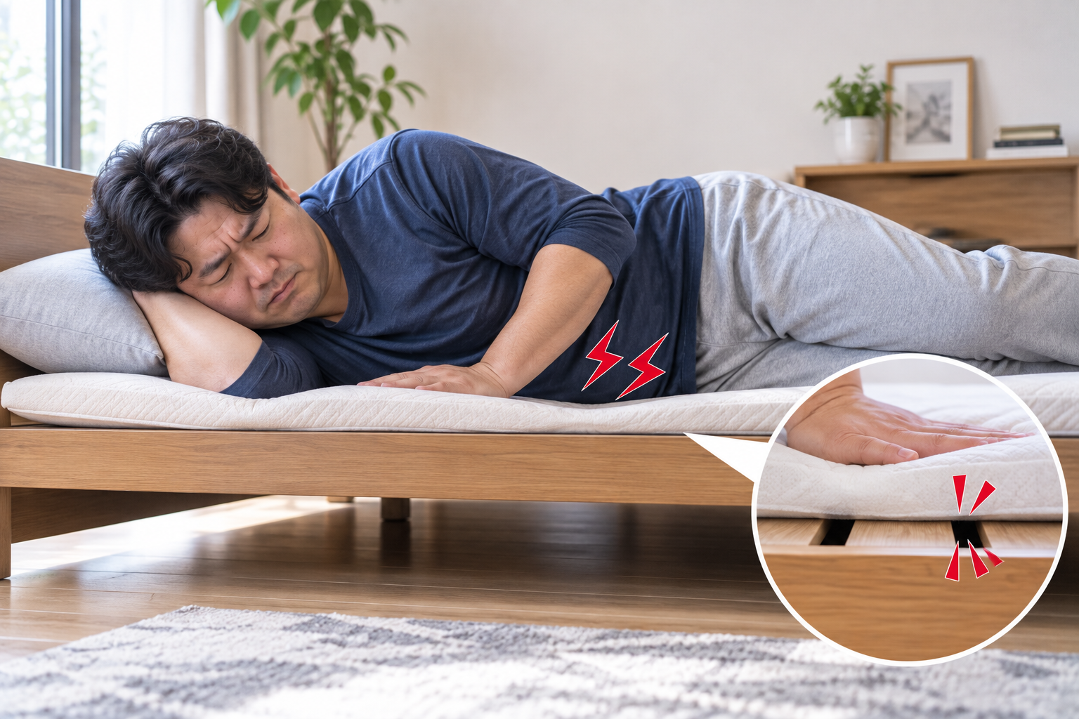薄いマットレスの寝心地