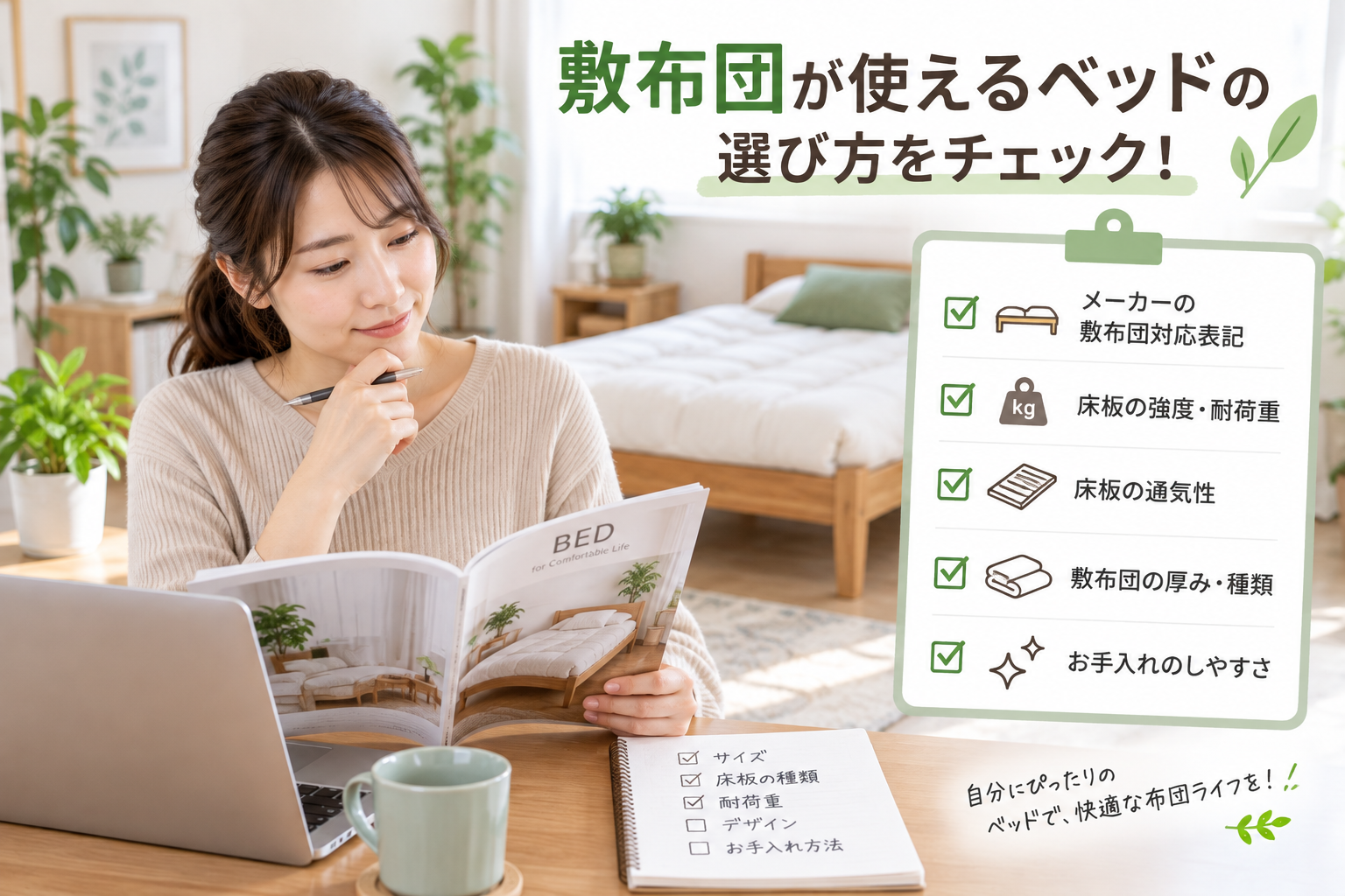 敷布団が使えるベッドの選び方をチェック
