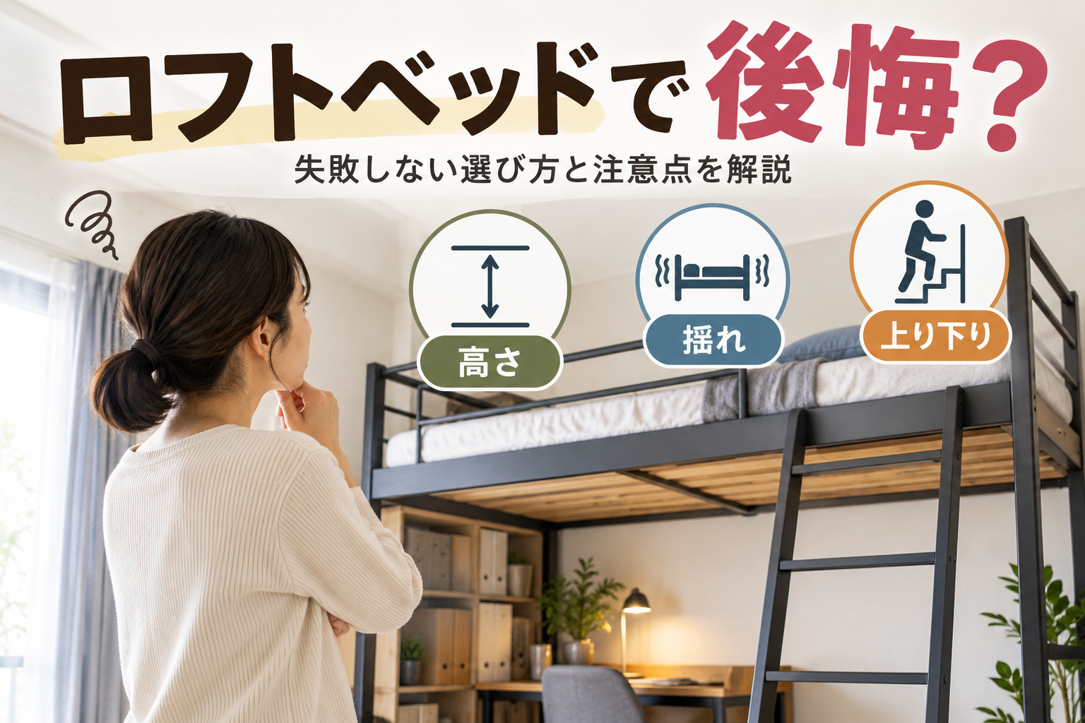 ロフトベッドで後悔しないために高さ・揺れ・上り下りを確認する大人