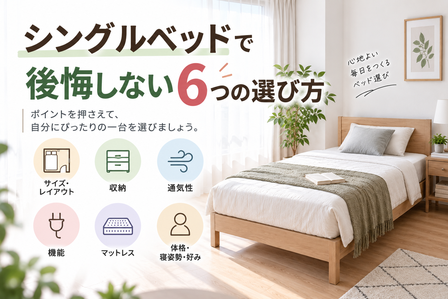 シングルベッドの後悔しない6つの選び方
