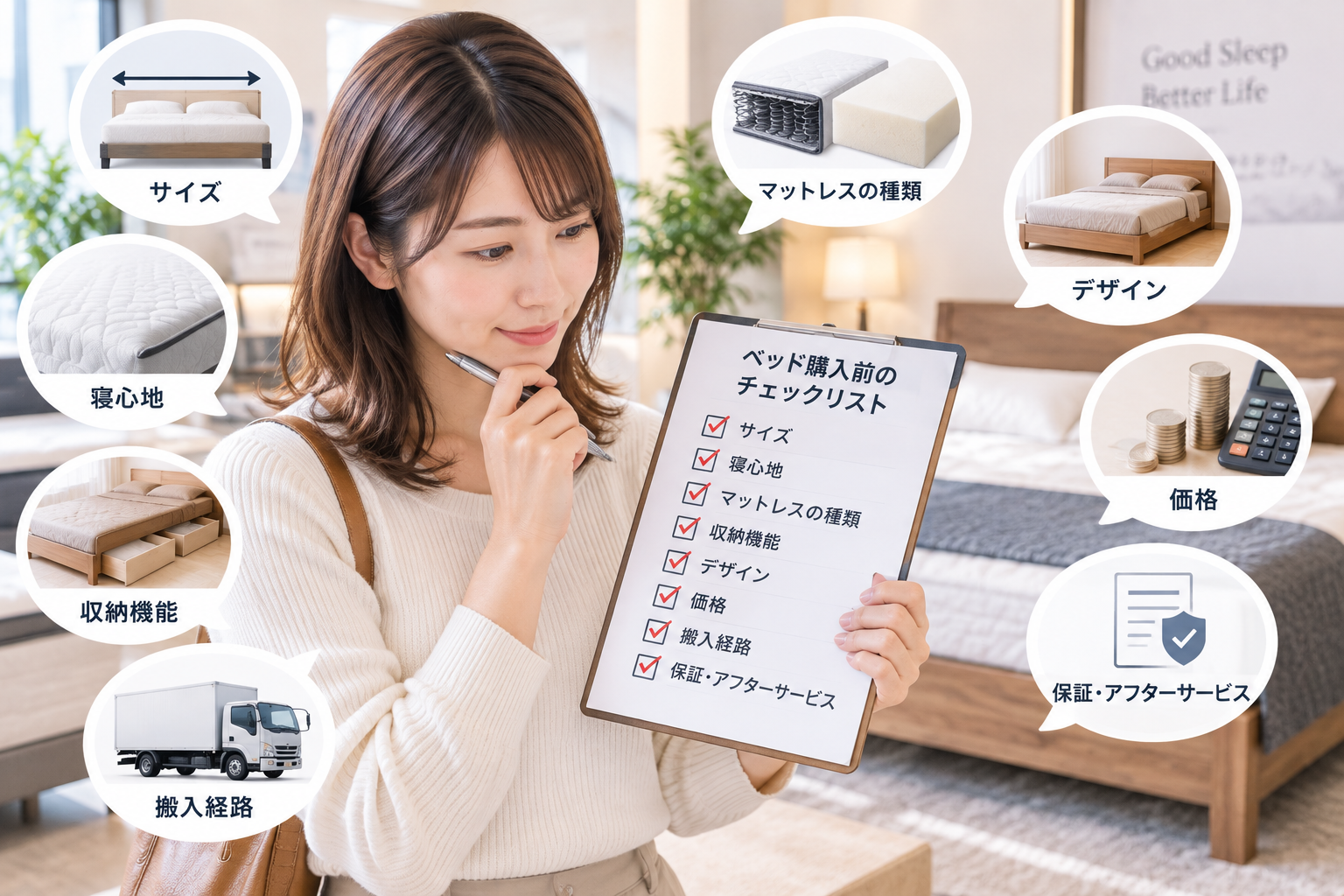 ベッド購入前のチェックリスト