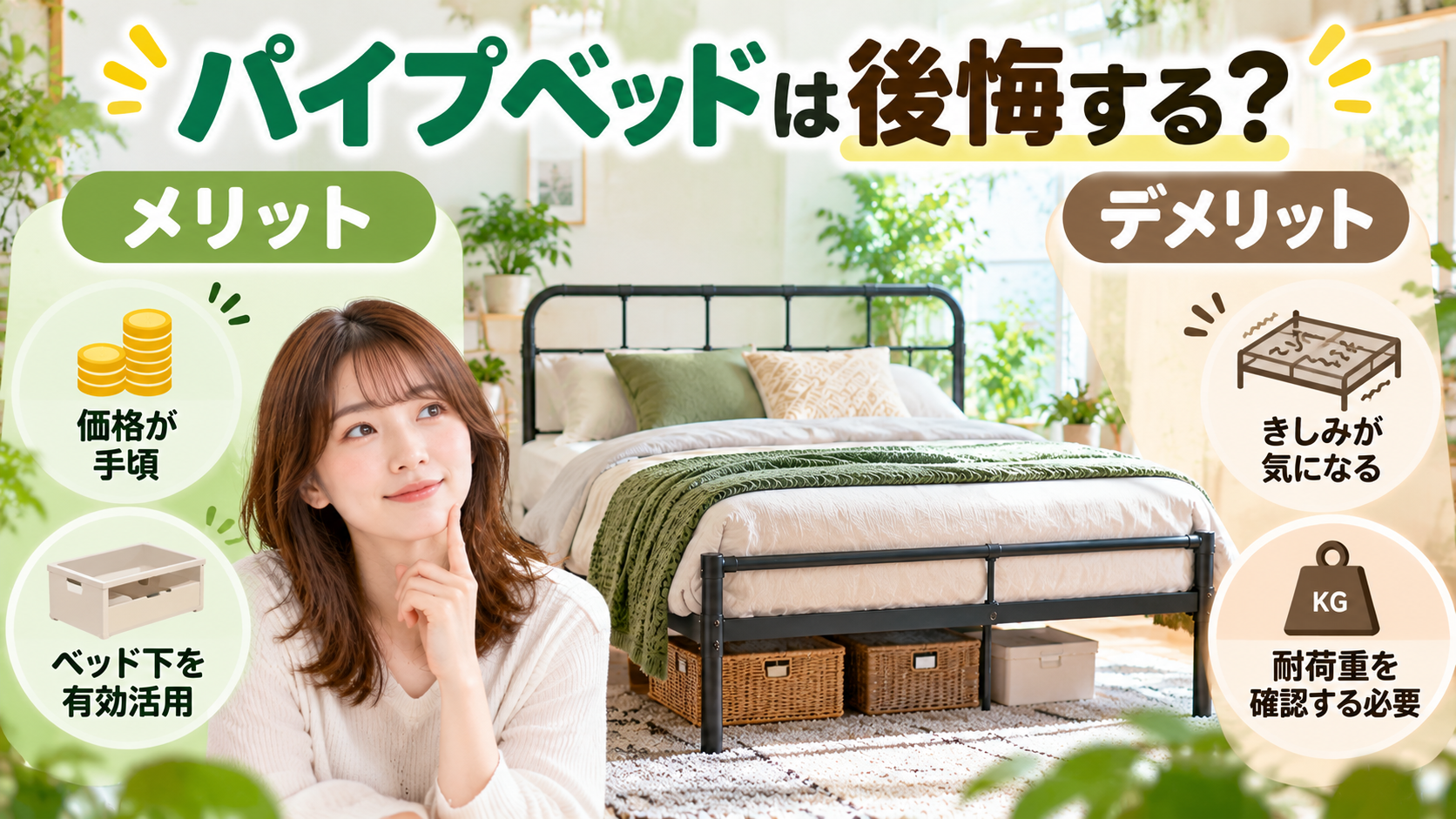 パイプベッドのメリットとデメリットの比較