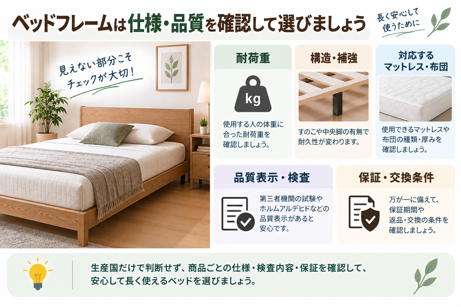 安心して選ぶベッドフレームガイド