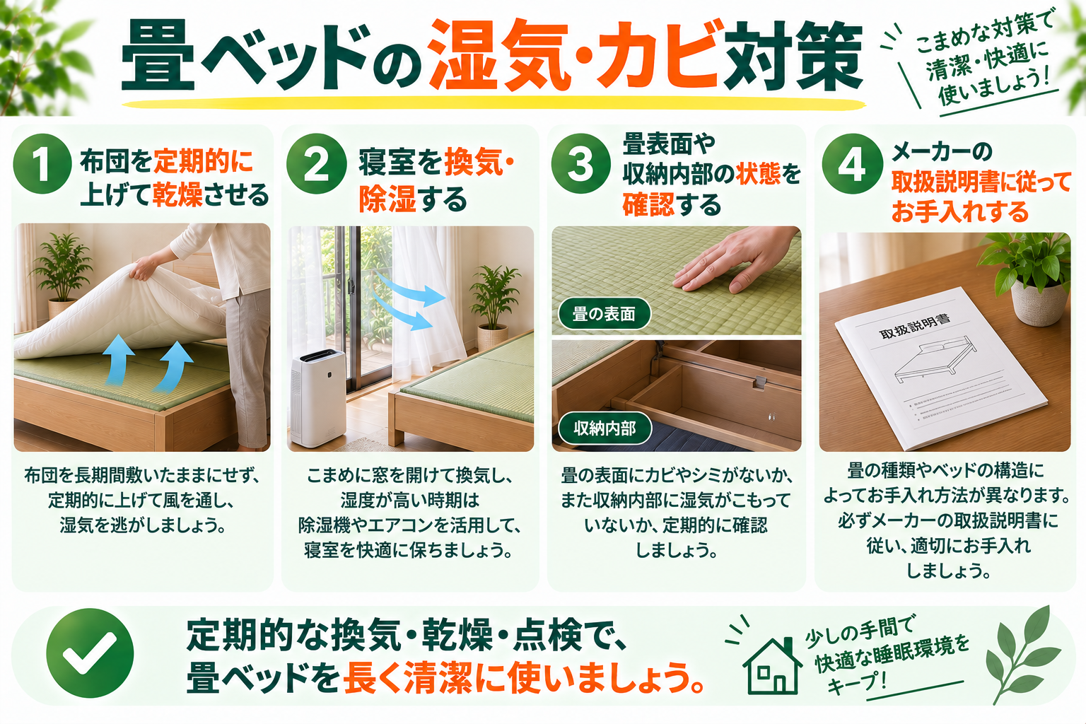 畳ベッドの湿気・カビ対策