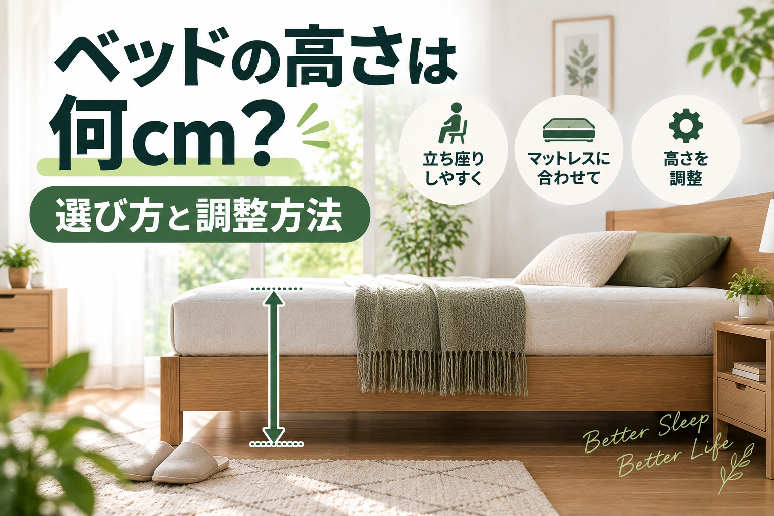 ベッドの高さは何cm？選び方と調整方法