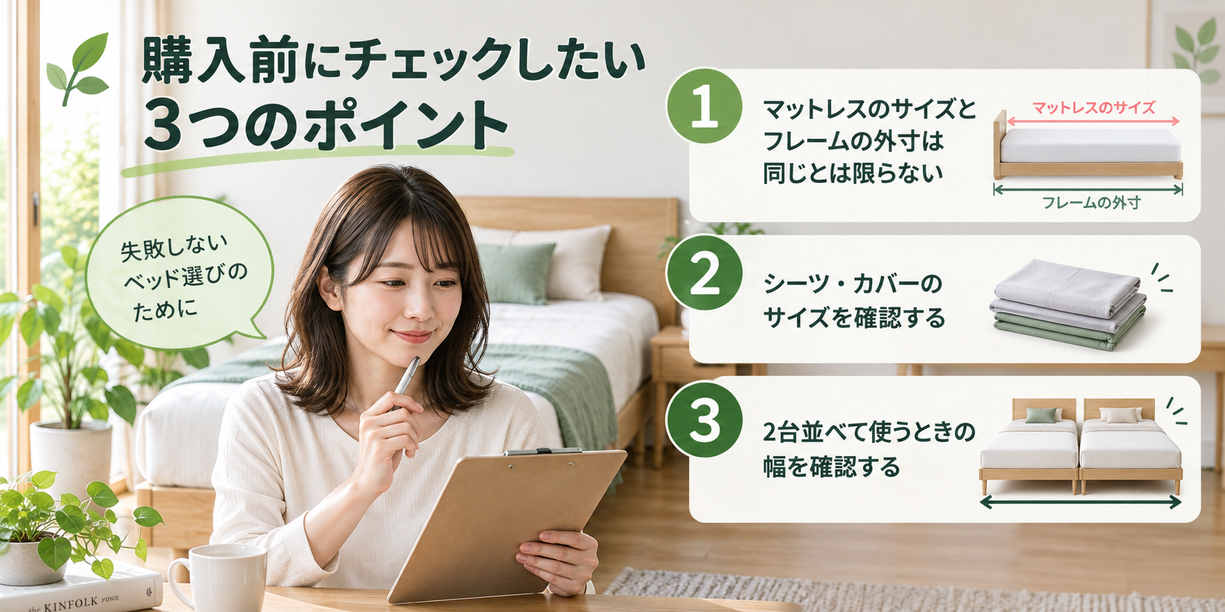 セミシングルベッドの購入前の注意点