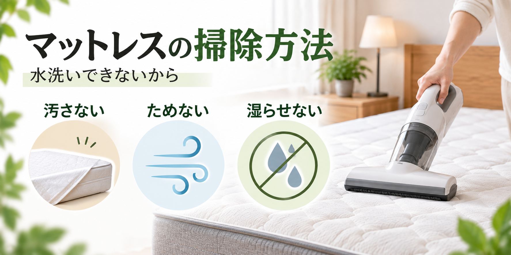 マットレスの掃除方法｜水洗いできないから「汚さない・ためない・湿らせない」