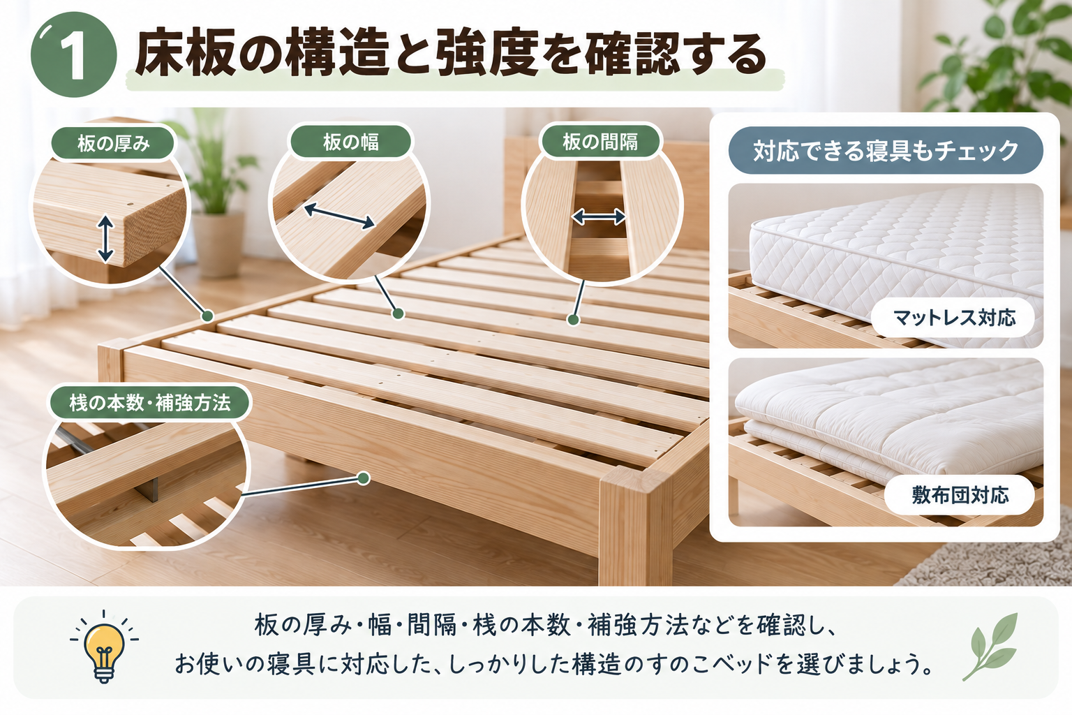 すのこベッドの構造と強度ガイド