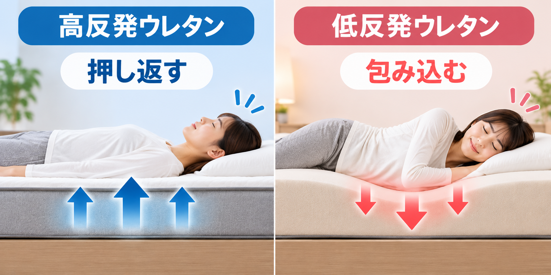 高反発と低反発の違い