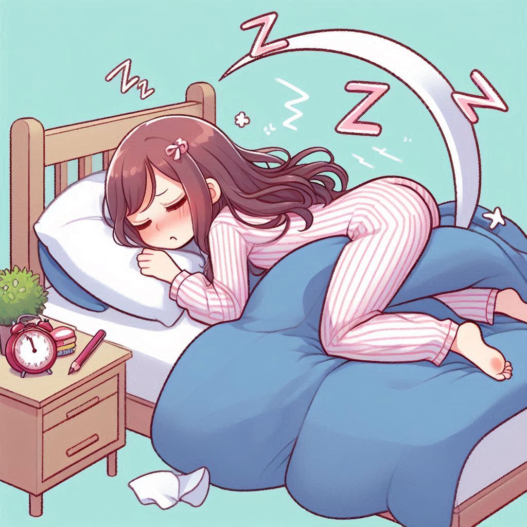 寝相が悪い女性