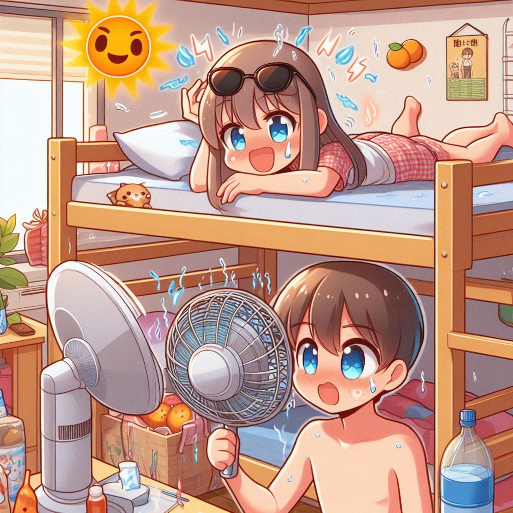 二段ベッドは夏に暑い