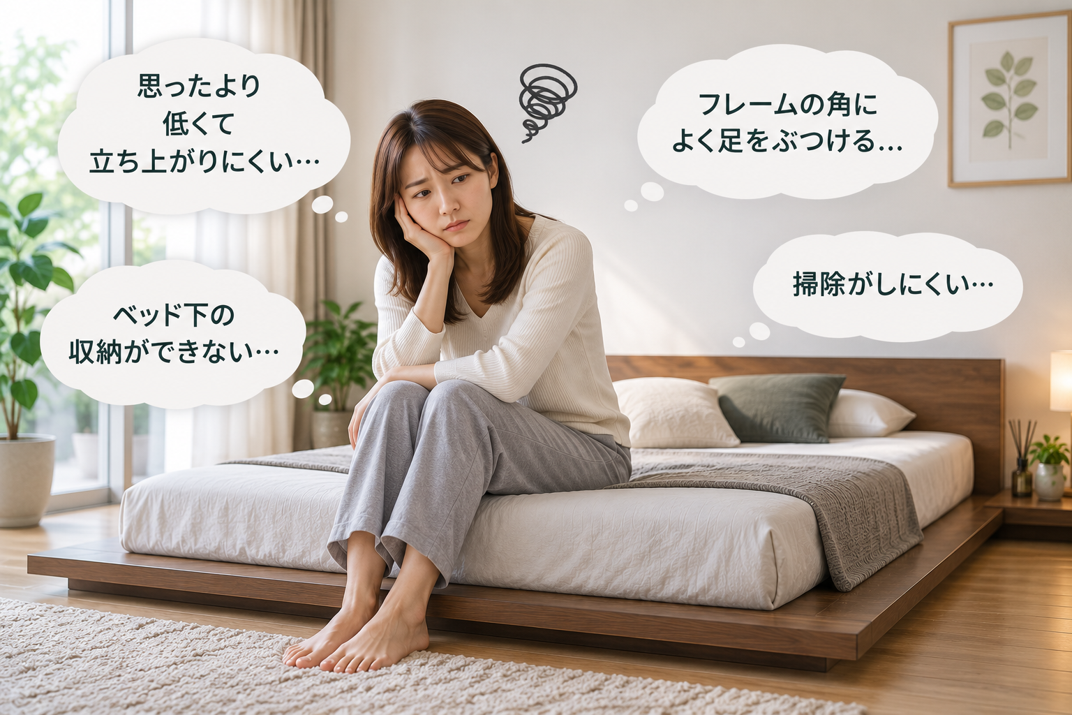 ローベッドを選んで後悔している