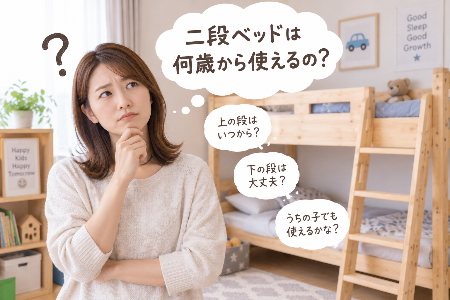 二段ベッドは何歳から使える?か迷っているお母さん