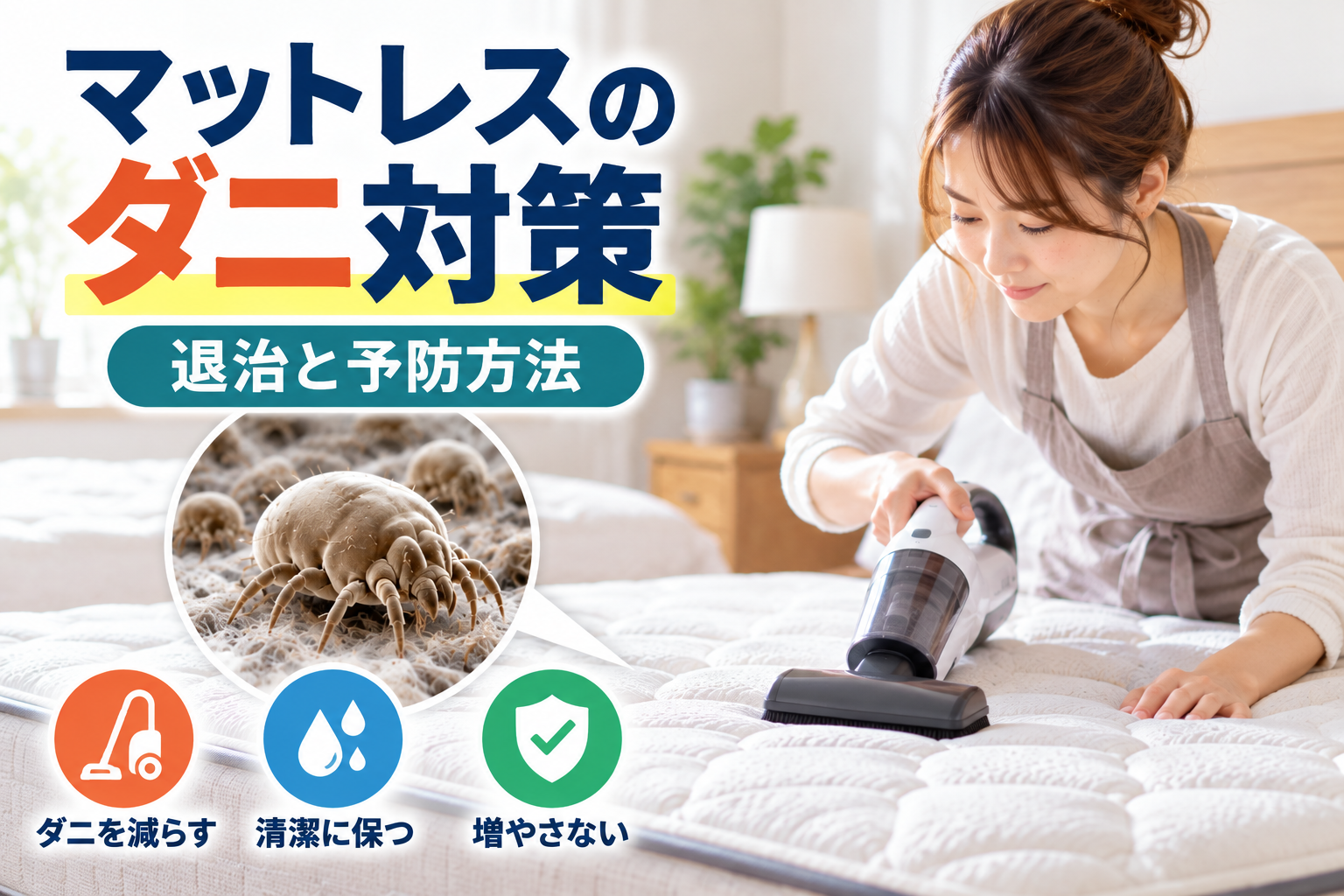 マットレスのダニ対策｜退治と予防方法