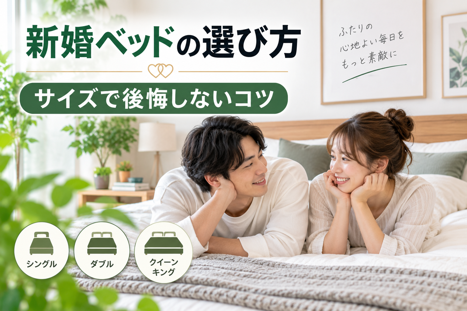 新婚ベッドの選び方｜サイズで後悔しないコツ