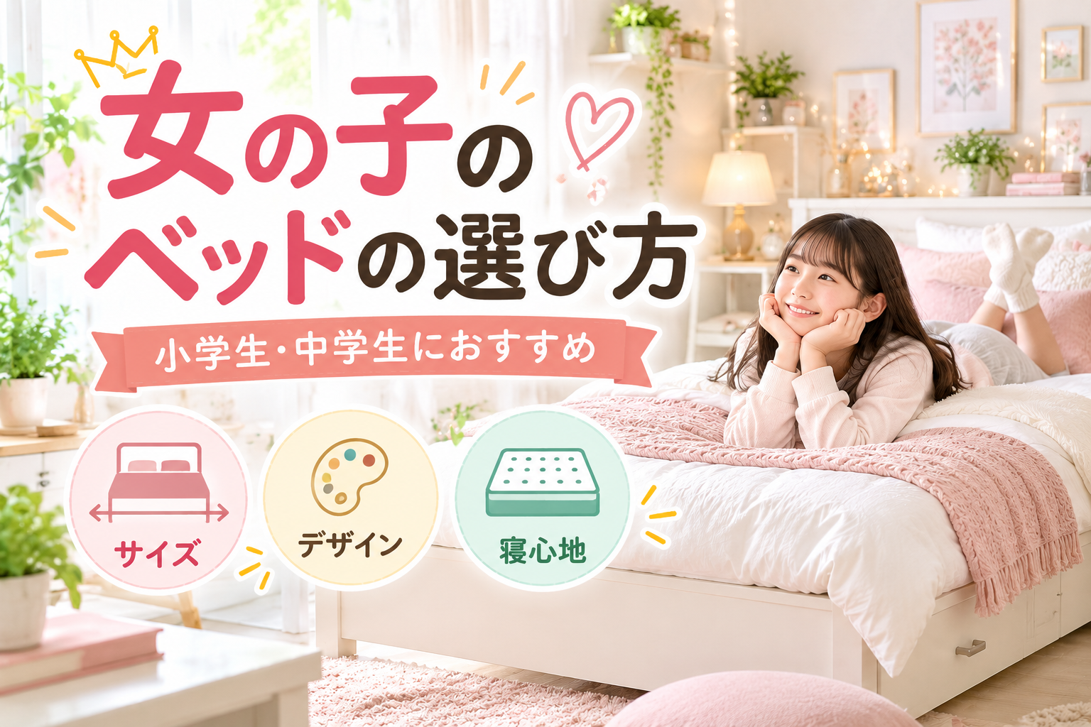 小学生・中学生の女の子向けベッドの選び方