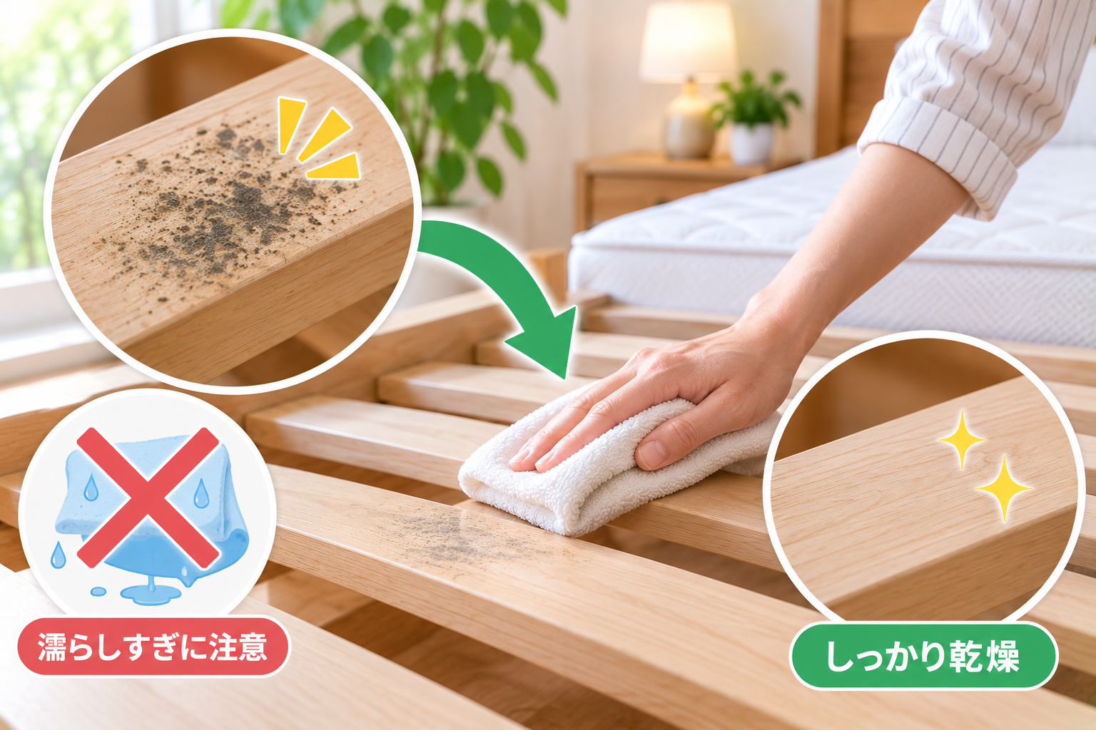 木製ベッドのカビ掃除ガイド