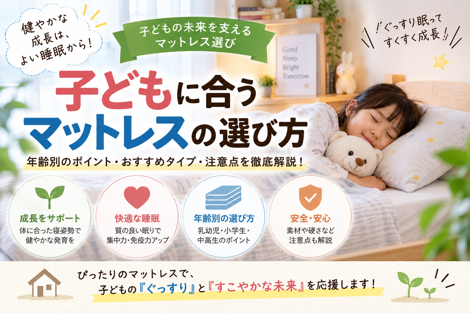 マットレスが子供の成長に及ぼす影響＆子供用マットレスの選び方【睡眠指導士】