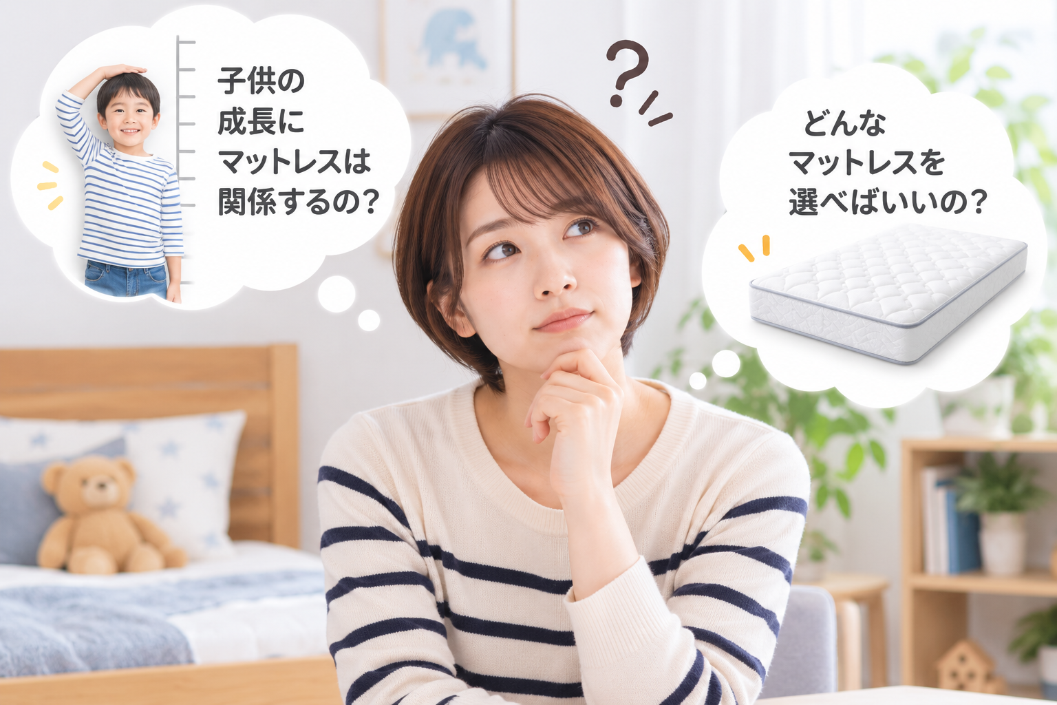 子供の成長とマットレスはどう考えたら良いか考えている