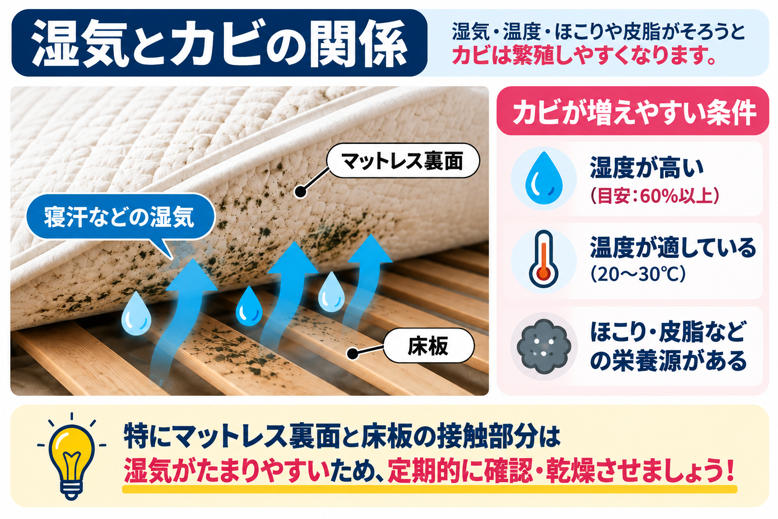 湿気とカビの関係