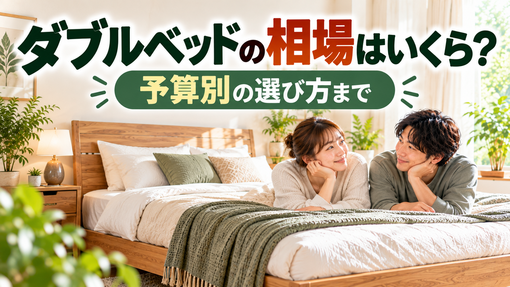 ダブルベッドの相場を考えながらベッドを選ぶカップル