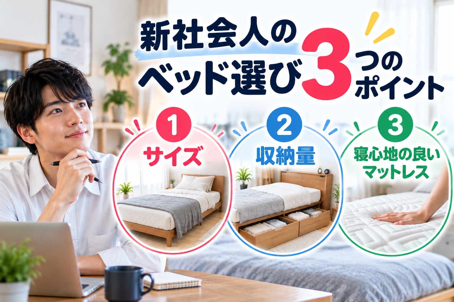 新社会人のベッド選び3つのポイント