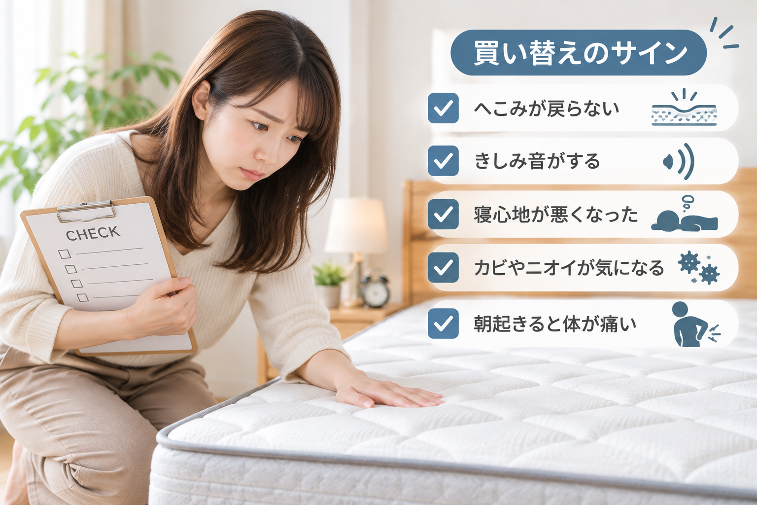 マットレス買い替えサインチェック