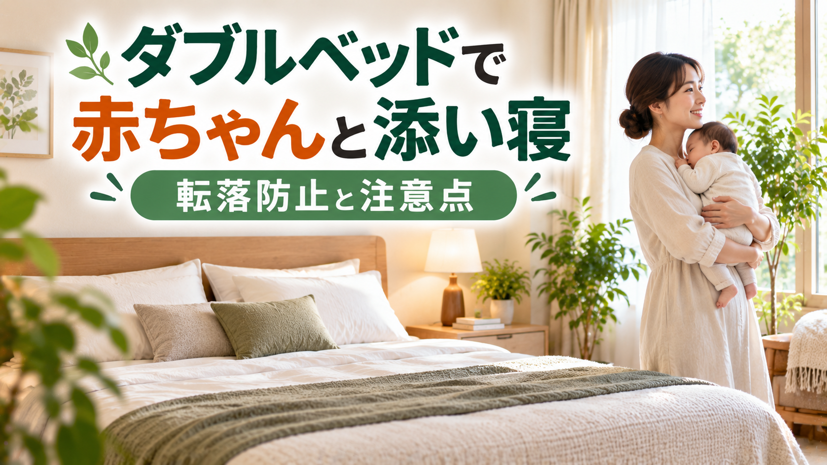 ダブルベッドと赤ちゃんの添い寝｜リスクを減らす方法