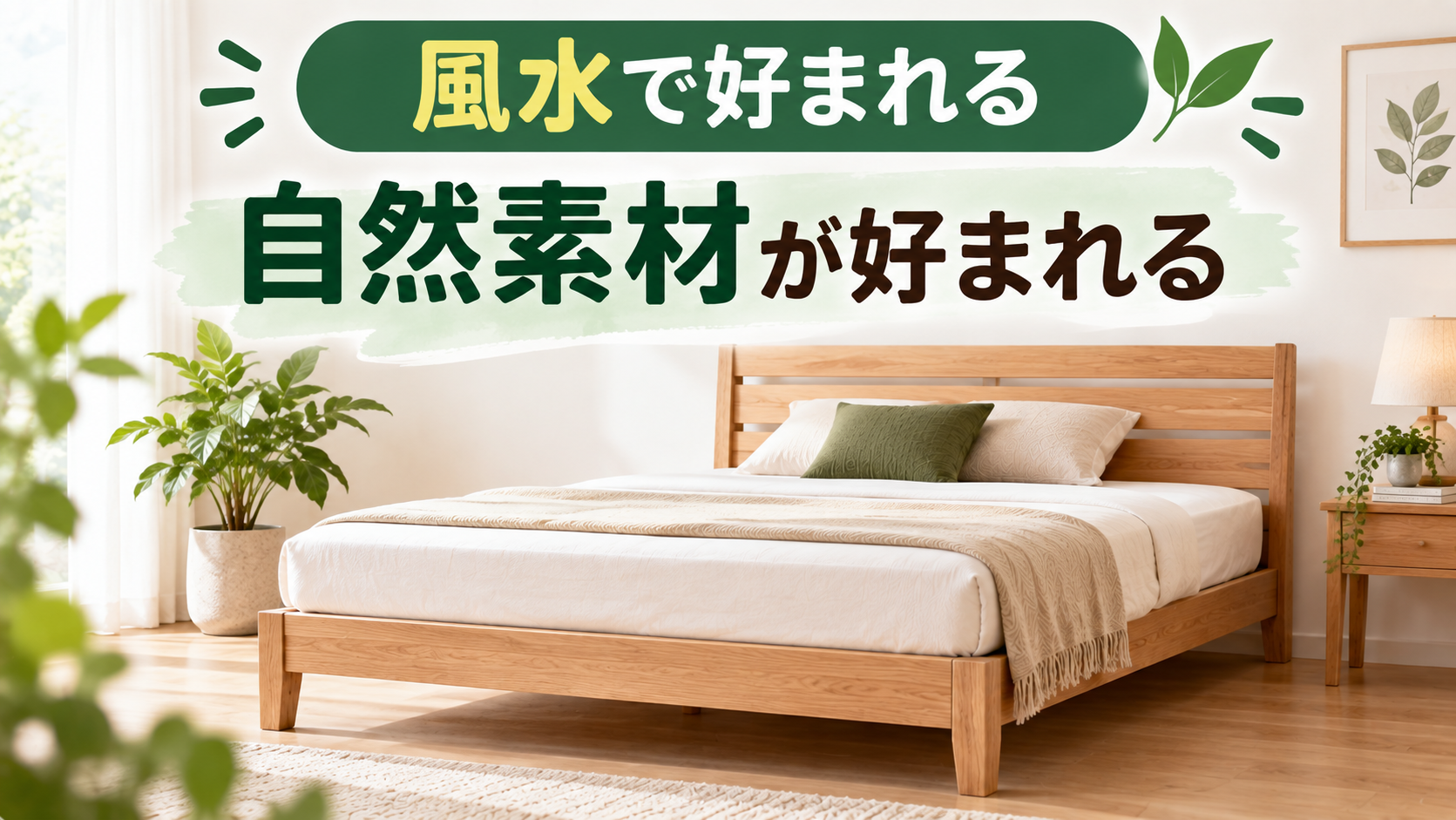 風水で好まれる木製ベッドフレーム