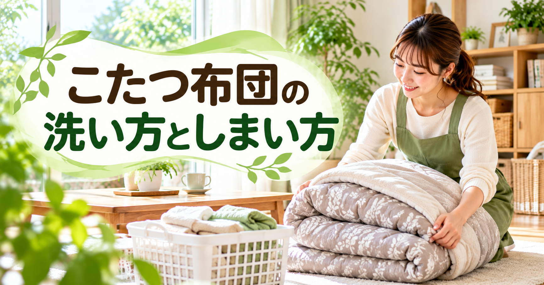 こたつ布団の洗い方としまい方を作って