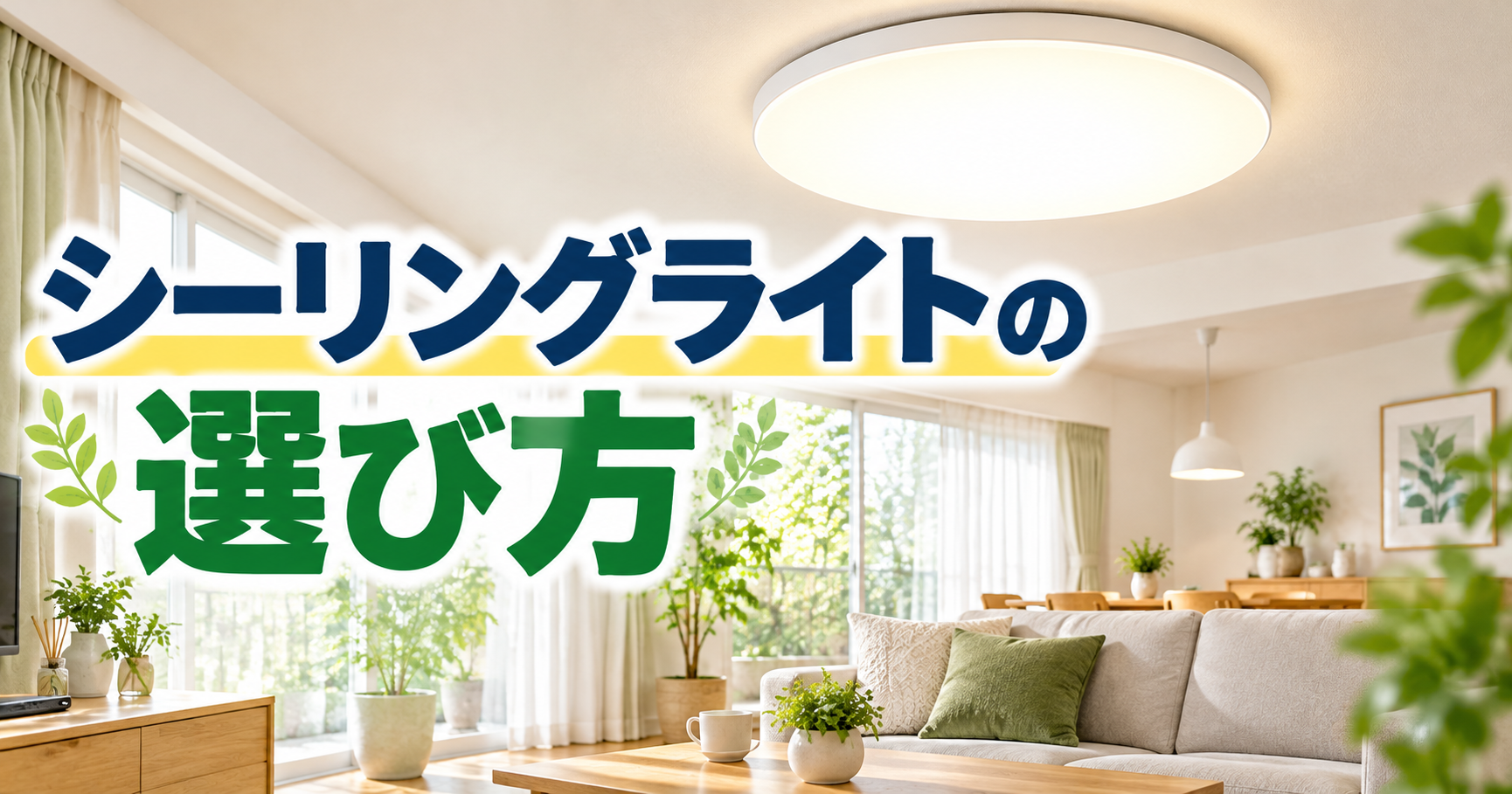 シーリングライトの選び方
