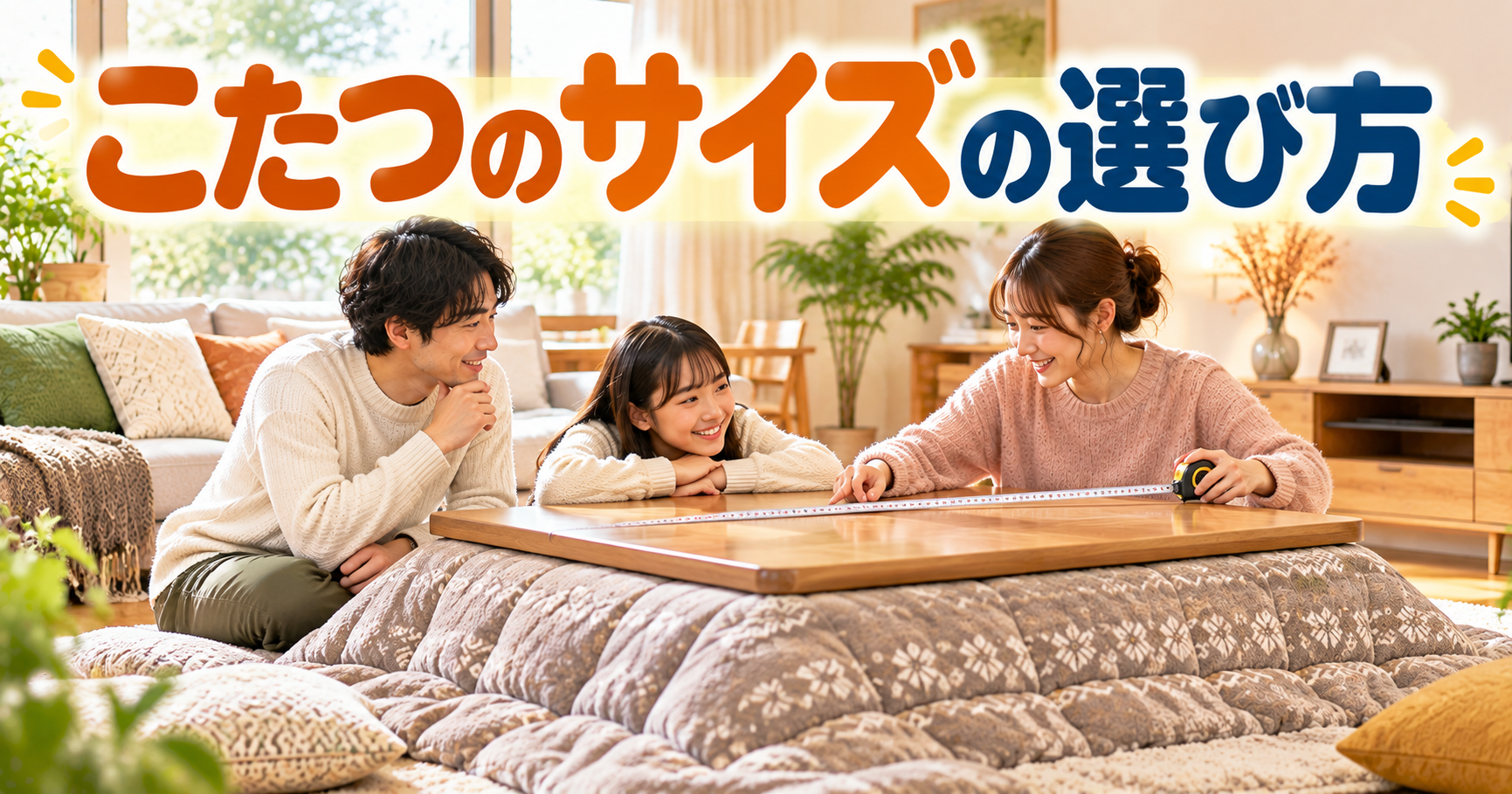 こたつのサイズの選び方