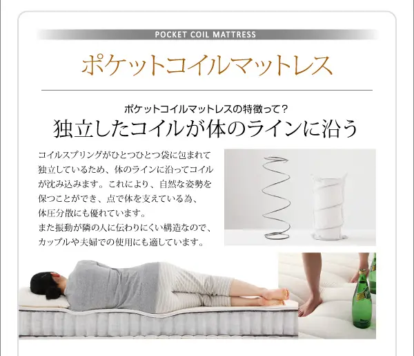 搬入・組立・簡単 寝心地が選べる ホテルダブルクッション 脚 搬入・組立・簡単 寝心地が選べる ホテルダブルクッション 脚