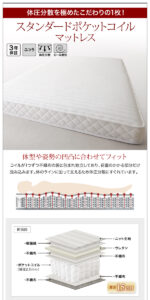 棚・コンセント付きデザインすのこベッドCamilleカミーユ