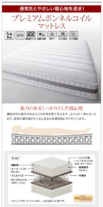 棚・コンセント付きデザインすのこベッドCamilleカミーユ