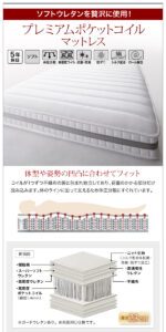棚・コンセント付きデザインすのこベッドCamilleカミーユ