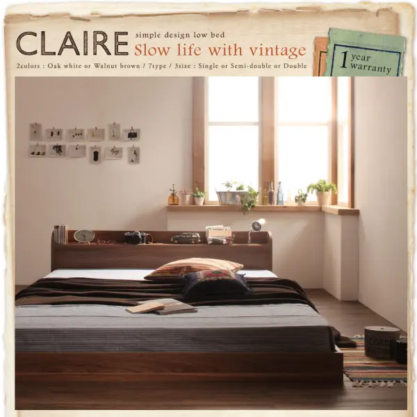 mpコンセント付きフロアベッド Claire シングル mpコンセント付きフロアベッド Claire シングル