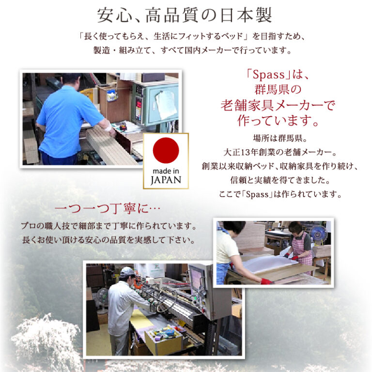 コンセント付きチェストベッド Spass シュパース