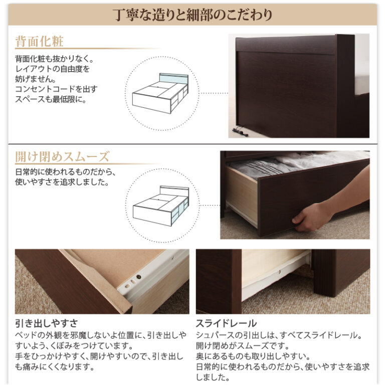 コンセント付きチェストベッド Spass シュパース