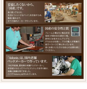 フラップ棚・照明・コンセント付多機能チェストベッド Adonis アドニス
