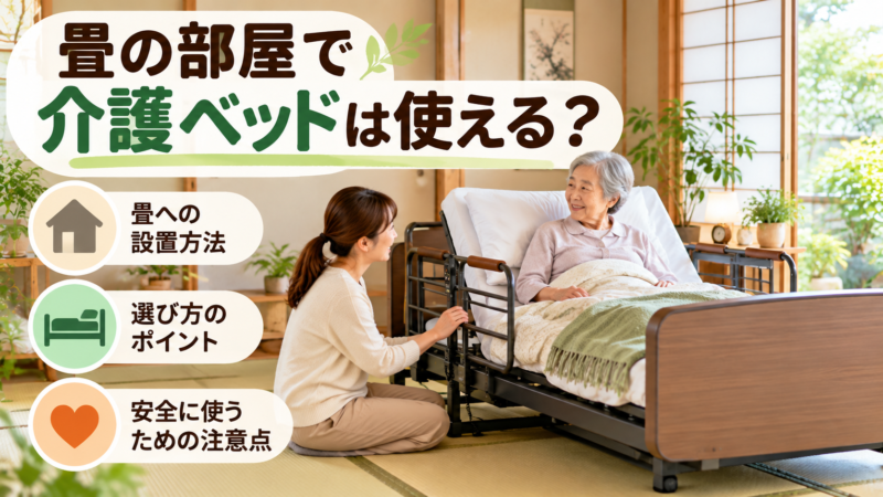 畳の部屋で介護ベッドを使うには？選び方と注意点