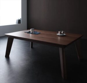 こたつテーブル 正方形 約80×80cm 長方形 約105×75cm 約120×80cm フラットカーボンヒーター 300W 天然木 突板 ウォールナット アッシュ テーブル単品