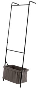 バスケット付き ハンガー 約W49.5×D29×H163cm 立て掛け ハンガーラック 衣類収納 インテリア家具